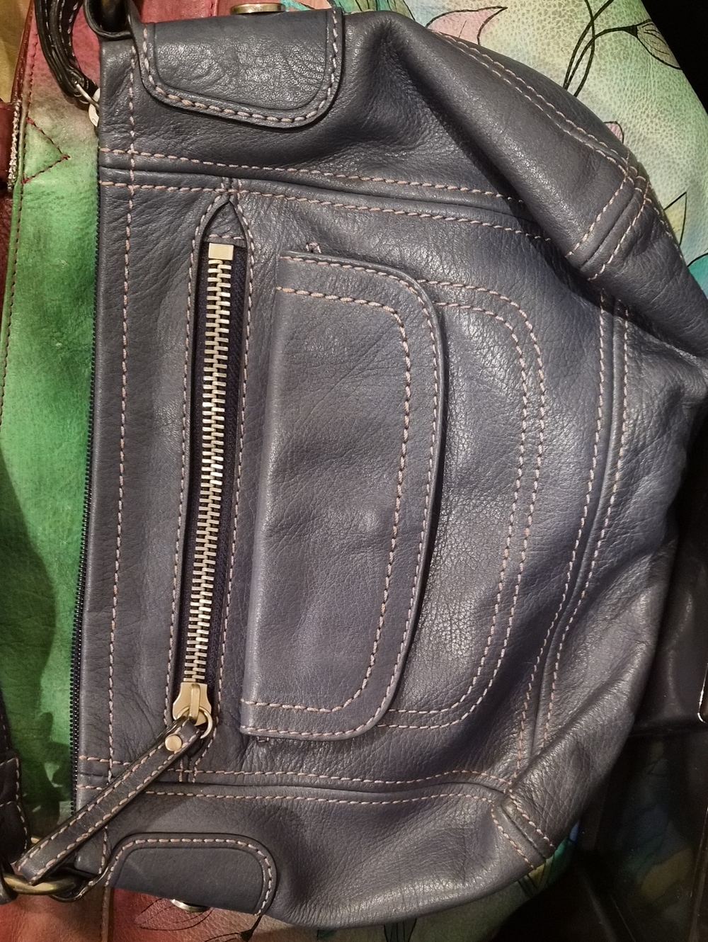 Fossil blue leather small bag - Picture 8 of 8